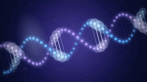 Abstract Animation of a Rotating DNA Double Helix Structure Stock Footage 347896909
