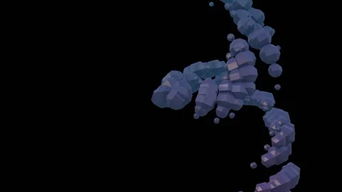 Abstract animation of rotating polygonal elements Video stock 141217008