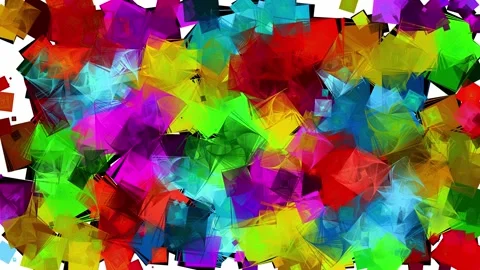 Abstract animation of rotating spiro boxes Vídeo Stock 276384185