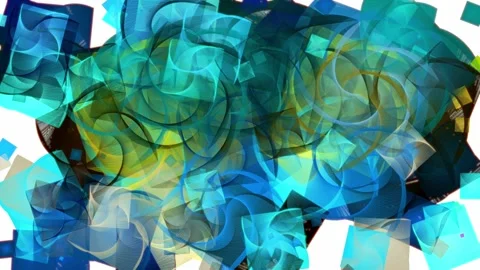 Abstract animation of rotating squares, digital art 動画素材 276595515