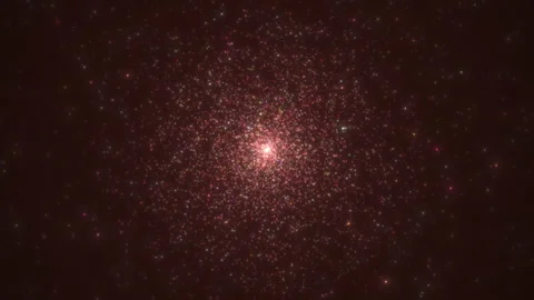 An abstract animation of the rotation of a swollen cloud of sparkling partic Stock Footage 237170512