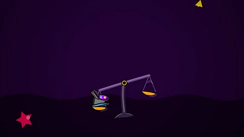 Abstract Animation Of A Scale Weighing Electronic Devices In Space Background Stock Footage 341373211