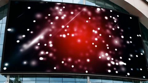Abstract animation on screen, street presentation. Mockup. Video stock 229640455