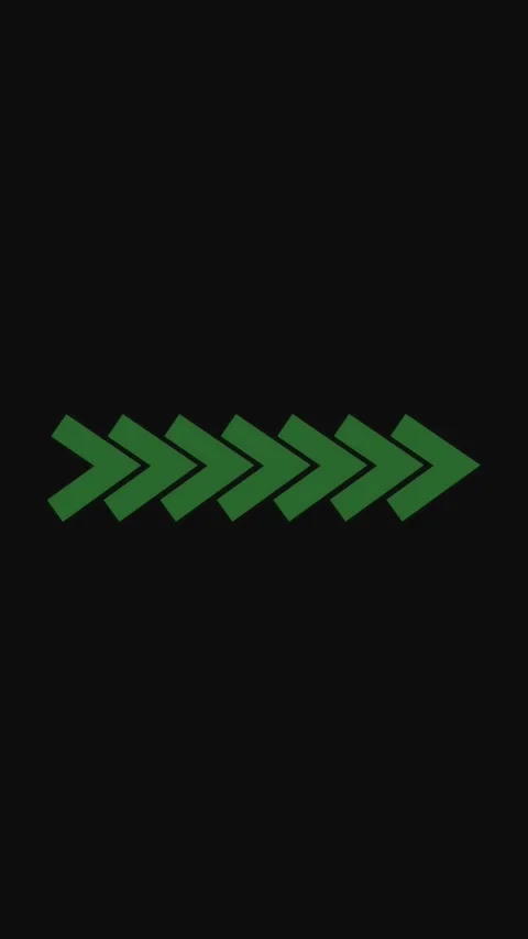 Abstract animation of several green arrows moving from left to right on sol.. Stock Footage 338210418
