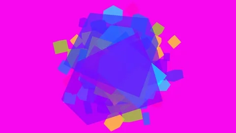 Abstract animation showcasing a swarm of multi-colored translucent Stock Footage 339045379