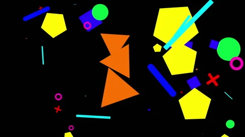Abstract animation. Simple forms. Loopable sequence. Geometric Stockbeeldmateriaal 145245012