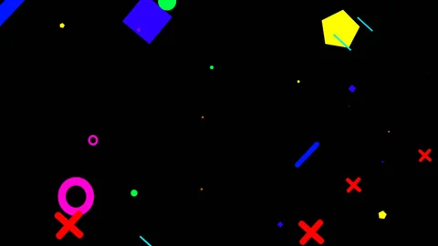 Abstract animation. Simple forms. Loopable sequence. Geometric Stockbeeldmateriaal 145245037