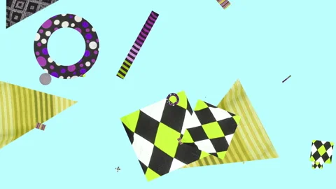 Abstract animation. Simple shapes. Cyclic sequence. Textured geometric shapes 库存影片 141943655