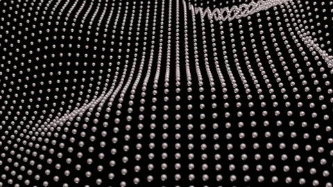Abstract animation of simple silver dots pattern. Sulfur warping dots pattern Stock Footage 227622222