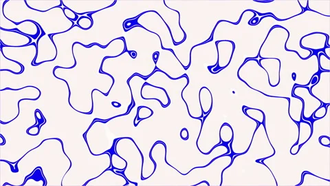 Abstract animation with smooth blue lines on white background Stock Footage 281837352