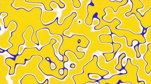 Abstract animation with smooth lines on yellow background Stock Footage 281834426
