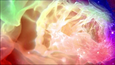 Abstract animation space background pattern with colorful light mist and sparkle Stock Footage 75595758