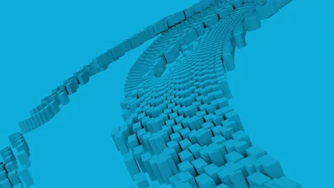 Abstract animation - speed or data stream theme - Loop Vidéo 164068195