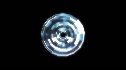 Abstract animation of spherical object with multiple glittering parts. Video stock 141217813