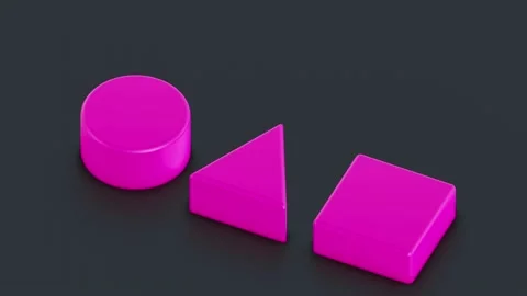 Abstract animation of the SQUID GAME symbol. Isometric 3d illustration on black Stock Footage 168169480
