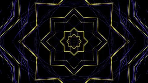 Abstract animation of a star of David on a black background. Design. Spreading Stock Illustration