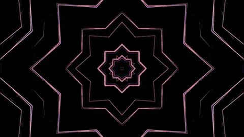 Abstract animation of a star of David on a black background. Design. Spreading Stock Illustration