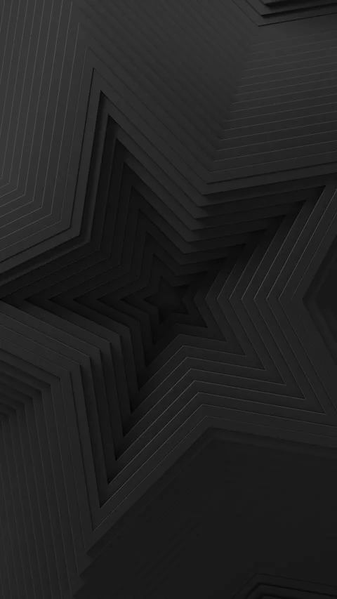 Abstract animation of star shaped blinds oscilation. Minimal dark clean Stock Footage 277163481