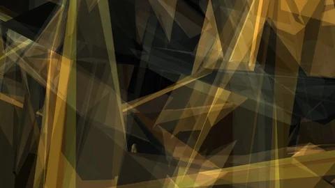 Abstract animation of transparent yellow gray shapes moving in space. Stock Footage 90306774