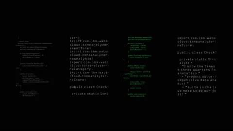 Abstract animation of typing program code on devic Stock Footage 318112723