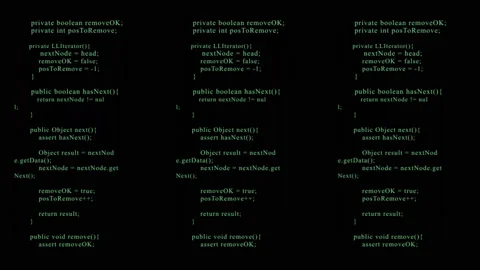 Abstract animation of typing program code on devic Stock Footage 318112725