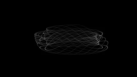 Abstract animation of wave circle with the dark background. Stock Footage 246720328