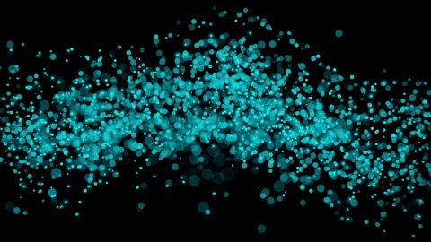 Abstract animation in wave motion with particles Vidéo 161981579