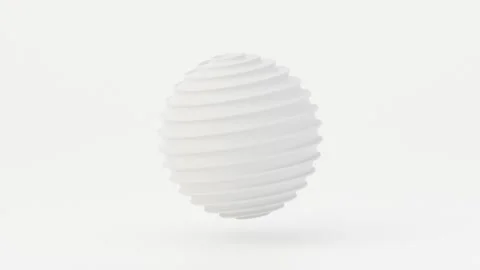Abstract animation of white 3d geometric Stock Footage 334910625