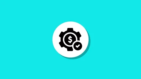 Abstract animation of white circle transforming into financial settings ico.. Stock Footage 327762419