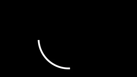 Abstract animation of white curved line smoothly rotating in the circle on the Stock Footage 112359086