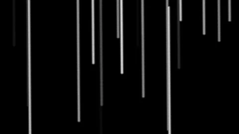 Abstract animation of white dotted vertical lines falling like digital rain 库存影片 319610236