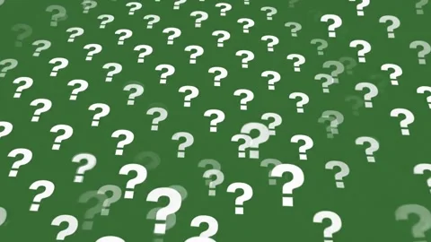 Abstract animation of white question marks on green background, seamless lo.. Stock Footage 330147001