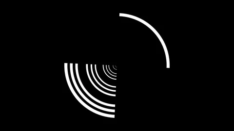 Abstract animation of white spirals smoothly rotating against each other in the Stock Footage 112359082