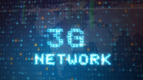 Abstract animation of wireless connection icon in digital cyberspace Stock Footage 104154118