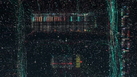 Abstract animation of working programmable logic controller box PLC Stock Footage 136764294