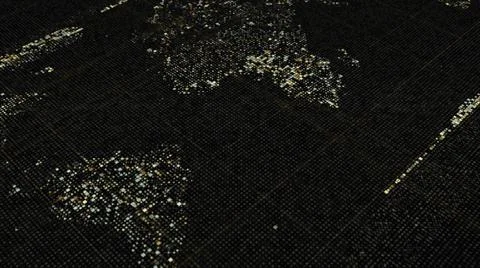 Abstract animation of world map in digital screen formed by tiny figures Illustrazione stock