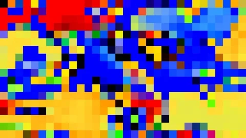 Abstract animations from where pixels move horizontally and quickly, Unique Stock Footage 163822450