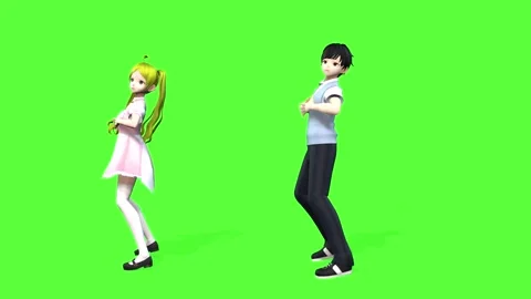 Abstract Anime Dance Themes for VFX Stock Footage 319534278