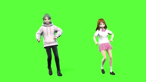Abstract Anime School Dance Sequence Cinematic Stock Footage 320452034