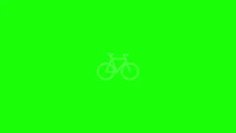 Abstract aninated of bicycle icon isolated on background Vídeo Stock 336549379