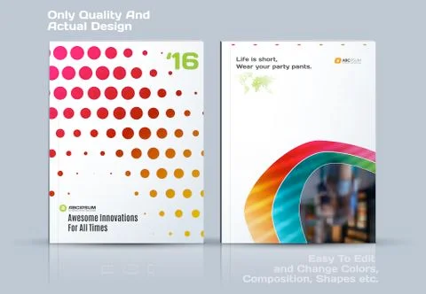 Abstract annual report, business vector template. Illustrazione stock