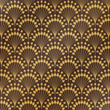 Abstract antique classic gold luxury art deco floral pattern background. Stock Illustration