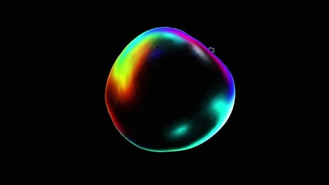 Abstract Apple with Rainbow reflections Looped Animation. Stock Footage 197403929