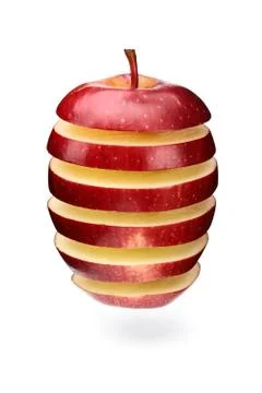 Abstract apple slices Foto stock