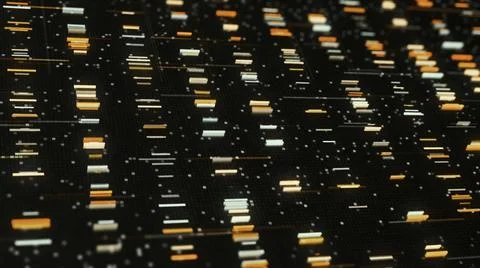 Abstract application code moving in a cyberspace. Animation. The movement and Stock Illustration