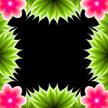 Abstract applique flower Stock Illustration