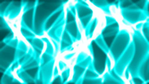 Abstract Aquamarine Electric Light Patterns Over Dark Background Stock Illustration