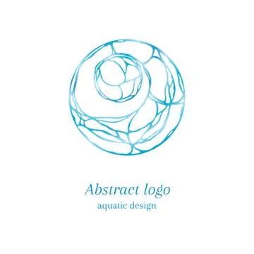 Abstract aquatic logo Illustrazione stock