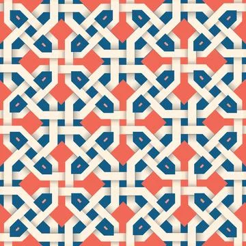 Abstract arabesque line seamless pattern in celtic style. Stylish ornament Stock Illustration