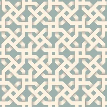 Abstract arabesque line seamless pattern in celtic style. Stock Illustration